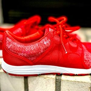 Coach Karine 7200086 Red Sequine Sneaker